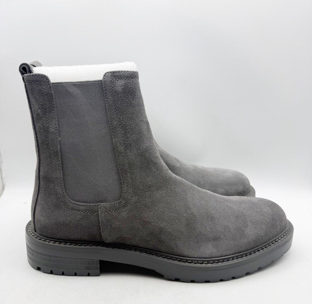 Saint Morta Men's Chunky Chelsea Boots Size 8 EU 42 Dark Grey Suede NIB